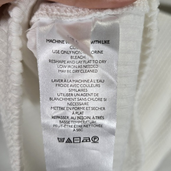 ANTHROPOLOGIE MAEVE White Gathered‎ Sweetheart Top Size Large stretch - Picture 10 of 11